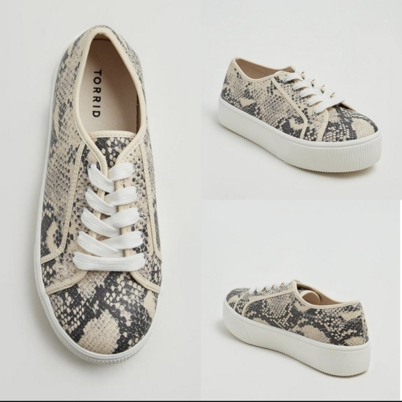 Torrid Snakeskin Platform Sneakers - Picture 1 of 8
